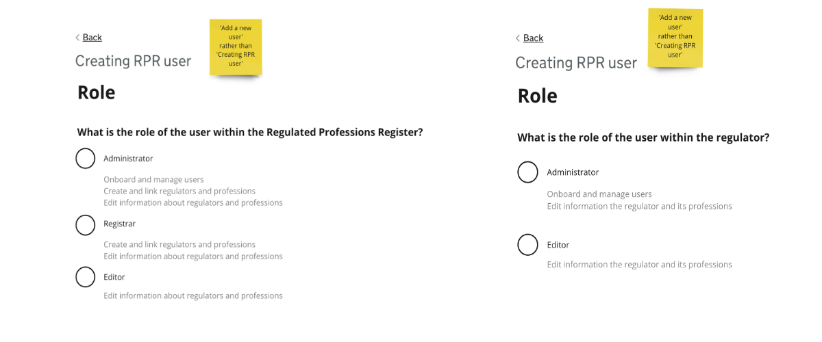 Creating roles