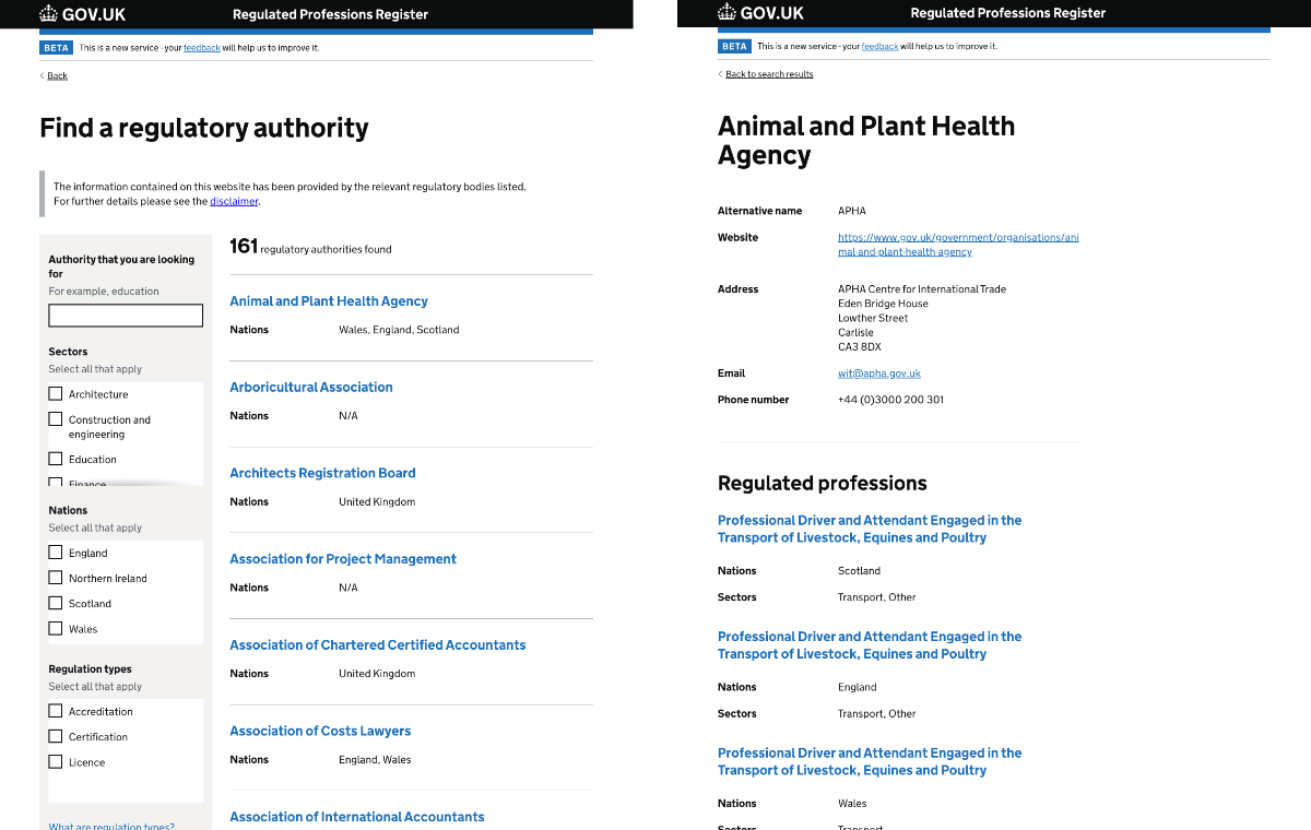 Regulatory authorities