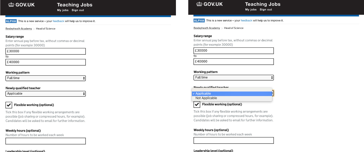 NQT flag internal interface