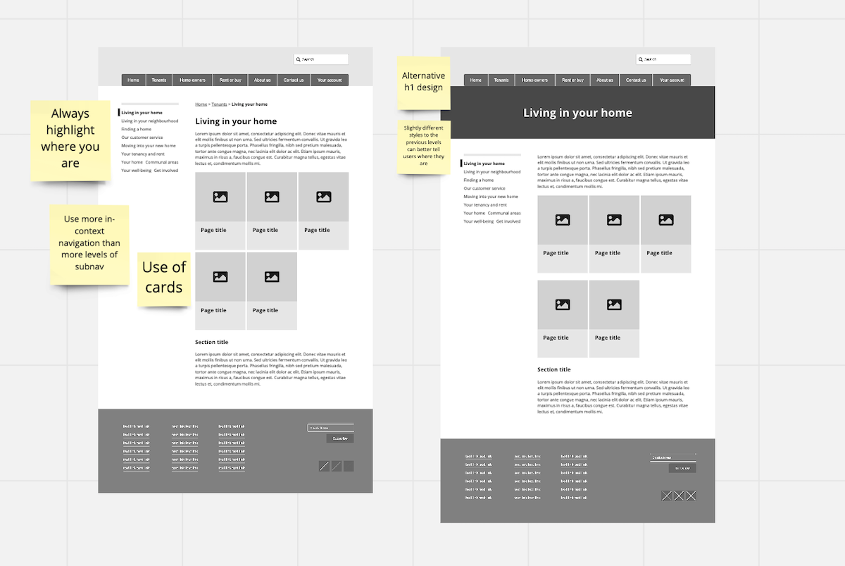 New design wireframe