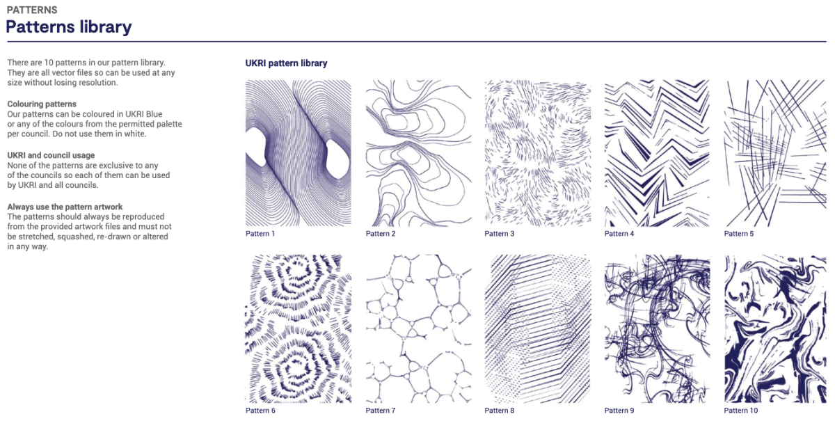 UKRI new graphic patterns